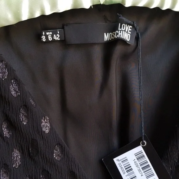 Love Moschino Lurex V-neck Sleeveless Top Black Size 6 - Picture 5 of 8